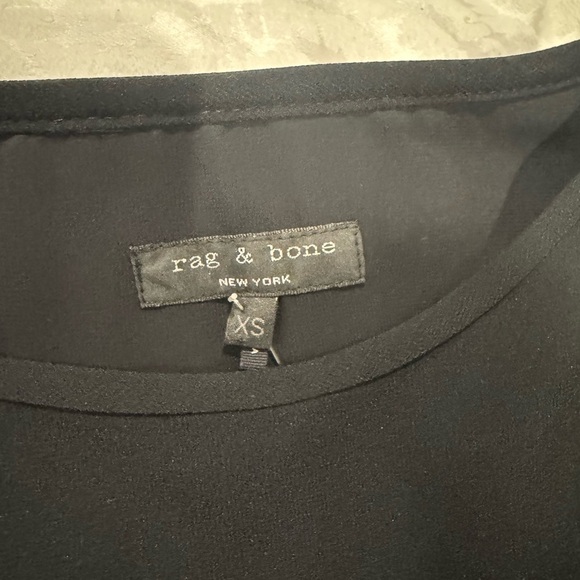 Rag & Bone part sheer long sleeve open back black - Picture 7 of 10